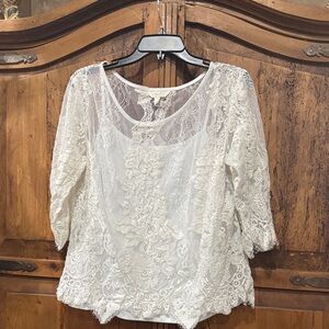 Adiva Lace Blouse in Cream